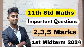 11th maths first mid term important questions 2024  11th maths 1st midterm important questions [upl. by Eniar]