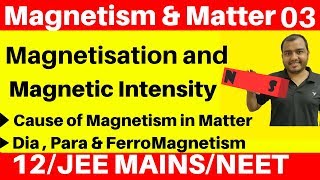 Magnetism and Matter 03 Magnetisation and Magnetic Intensity  Cause of Dia  Para amp Ferromagnetism [upl. by Ursi664]