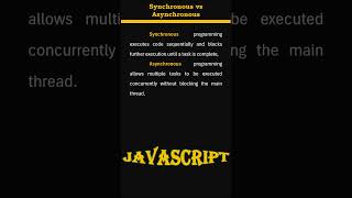 synchronous vs asynchronous  javascript [upl. by Nnyl]