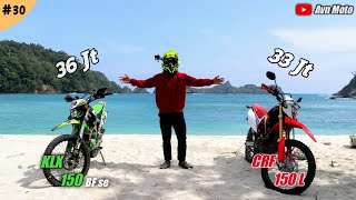 TEST RIDE CRF 150 Langsung di Jalur OFFROAD  Perbandingan KLX 150 BF se dan CRF 150 L [upl. by Nord]