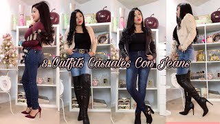 8 Outfits Casuales Con Jeans 👖Como combinar tus jeans FatoryFashioncom [upl. by Moorish]