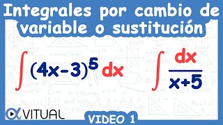 🐍 Integrales por Cambio de Variable o Sustitución  Video 1 [upl. by Apollus360]