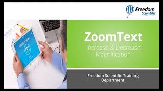 ZoomText programa de lectura y aumento totalmente integrado para personas con baja visión [upl. by Felton626]