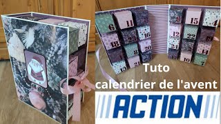 Tuto calendrier de lavent 2023 facile et rapide et 100 action action noel scrapbooking [upl. by Elockcin907]