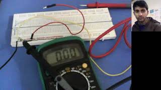 Understanding Connections on Breadboard with Power Supply and Multimeter [upl. by Yrelav]