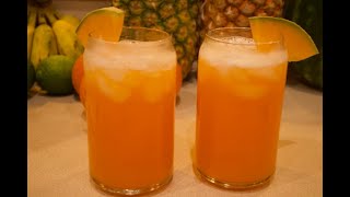 HOW TO MAKE CANTALOUPE JUICE  HEALTHY REFRESHING DRINK  NATURAL HOMEMADE JUICE RECIPE [upl. by Areik]