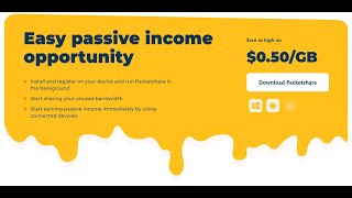 PacketShare Best Honeygain Alternative 2024 passiveincome earningapp earnmoney earningwebsite [upl. by Orsino966]