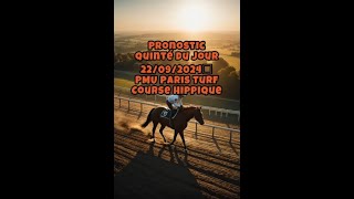 Pronostic Quinté Du Jour 22092024✔️ PMU Paris Turf Course Hippique pmu turf quinté [upl. by Llenehs]