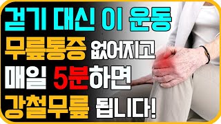 무릎관절에 무리가 안 가는 걷기 대신 이 운동 40대 50대 60대이후 통증없이 할 수 있는 제일 좋은 하체 근력운동 퇴행성관절염 하체불균형 무릎통증 없애는 스트레칭 [upl. by Ahsikram938]