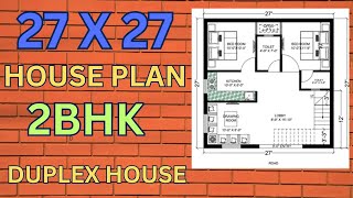 2727 House plan  2727 house Plan North facing  2 bhk house Plan  Girish Architecture [upl. by Adnawat192]