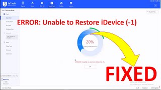 3uTools 20 ERROR Unable to Restore iDevice 1 SOLVED [upl. by Aivatnohs790]