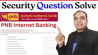 pnb net banking security questions  pnb net banking  register security question pnb  PNB banking [upl. by Esaele]