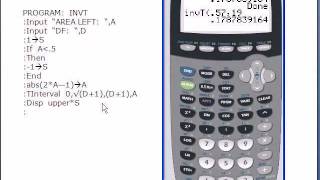 Programming invT into a Ti 83 or Ti 83 Calculator [upl. by Leirbag]