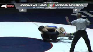 CIF Wrestling  McIntosh vs Williams  171 lbs [upl. by Kienan]