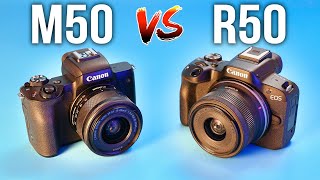 Canon M50 Mark ii vs Canon R50  Which is Better [upl. by Aicenav]