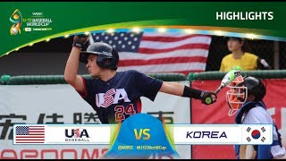 Highlights USA v Korea U12 Baseball World Cup 2017 [upl. by Barrow940]