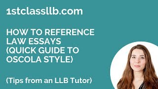 How to Reference Law Essays Quick Guide to OSCOLA Style [upl. by Htebazil611]