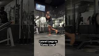 Lateral Lunge to Curtsy Lunge legday supersetworkout [upl. by Edlitam]