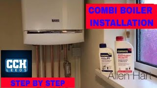 How to Install a Combination Boiler Baxi Gas Combi Boiler Installation [upl. by Atteugram539]