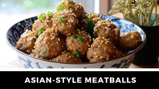 ASIANSTYLE MEATBALLS recipe [upl. by Verlee]