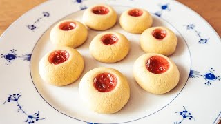 Making Hallongrottor Swedish Raspberry Jam Cookies [upl. by Gabie347]