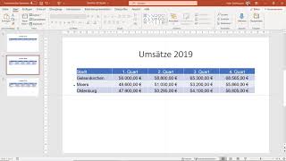 Tabelle zeilenweise in einer PowerPoint Präsentation einblenden [upl. by Yvehc]