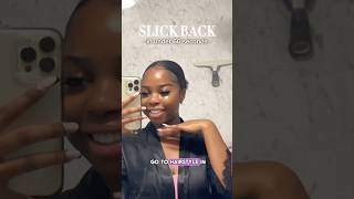 How to do a sleek bun on thick natural hair naturalhair sleekbun slickback 4chair 4bhair [upl. by Schnell78]