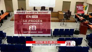 Procès du 28 septembre 2009  Audience du 03 juin 2024 sur WEST AFRICA TV [upl. by Kalbli522]