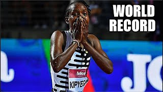 Faith Kipyegon Smashes WORLD RECORD In Womens 1500 Meters  2023 Diamond League Florence [upl. by Yebot]