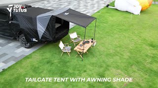 JOYTUTUS  How to Install the FullSize Truck Tent with Awning [upl. by Sil123]