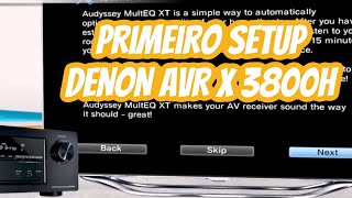 PRIMEIRO AJUSTE DENON AVR X3800H [upl. by Nnayllehs]