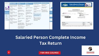 FBR Income tax return for salaried personFile online Salaried person tax returnFBR Iris Course [upl. by Risser]