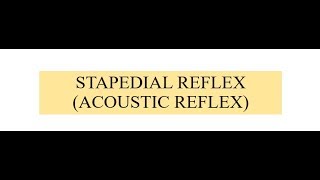 STAPEDIAL REFLEX [upl. by Ahsyen]