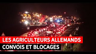 Des centaines dagriculteurs convergent à Berlin et bloquent des routes [upl. by Aniloj]