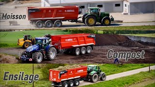 3 Chantiers de Transport avec des Remorques Sodimac  Ensilage Compost et Moisson💯💨 [upl. by Eilla]