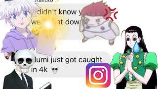 illumi’s secret Instagram account HxH texts [upl. by Regni893]