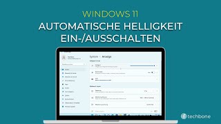 Automatische Helligkeit einausschalten Windows 11 [upl. by Attenev]