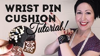 How to make a wrist pin cushion  DIY wrist pincushion tutorial with no elastic [upl. by Annoyek]