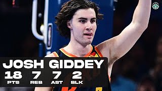 JOSH GIDDEY DROPS 18PTS vs SPURS FULL HIGHLIGHTS [upl. by Airbmat444]