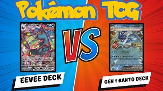 Can I Beat an Eevee Evolutions Deck with Gen 1 Kanto Pokemon [upl. by Kobe]