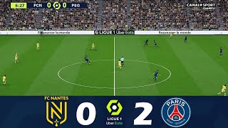 FC Nantes vs Paris SaintGermain 02 2024 Ligue 1 Uber Eats  Highlights game [upl. by Ayotol592]