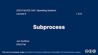 Subprocess 2023 Fall ECE 344 Section 3 [upl. by Eerahs]