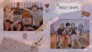 POLYAMOROUS HAIKYUU SHIPS  KageTsukiYamaHina BokuAkaKuroKen KuroKenHina OiSugaKage and more [upl. by Dinsmore765]