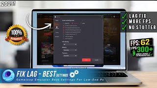 🔧Gameloop Best Settings For Low End PcLaptop 2024  Gameloop Emulator Boost Performance [upl. by Ydaf696]