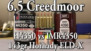 65 Creedmoor  H4350 vs IMR4350  143 ELDX [upl. by Gent]