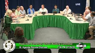 Elementary School Building Committee July 25 2023 [upl. by Cohette720]