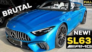 2023 MERCEDES SL 63 AMG NEW FULL InDepth Review BRUTAL Sound V8 Exterior Interior MBUX Price [upl. by Eerahc]