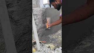 Cement plaster methods 👍construction shortsfeed satisfying shorts cement plaster [upl. by Wrigley135]