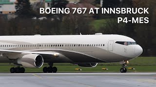 P4MES THE BANDIT ROMAN ABRAMOVICH BOEING 767300ER AT INNSBRUCK [upl. by Aissert37]