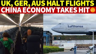 UK Germany Australia Philippines Halt China Flights Impacting Its Economy [upl. by Nnairrehs]